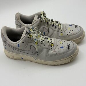 Nike Air Force 1 Low '07 LV8 Paint Splatter 2021 Size‎ 8.5 CZ0339-100 Sneakers